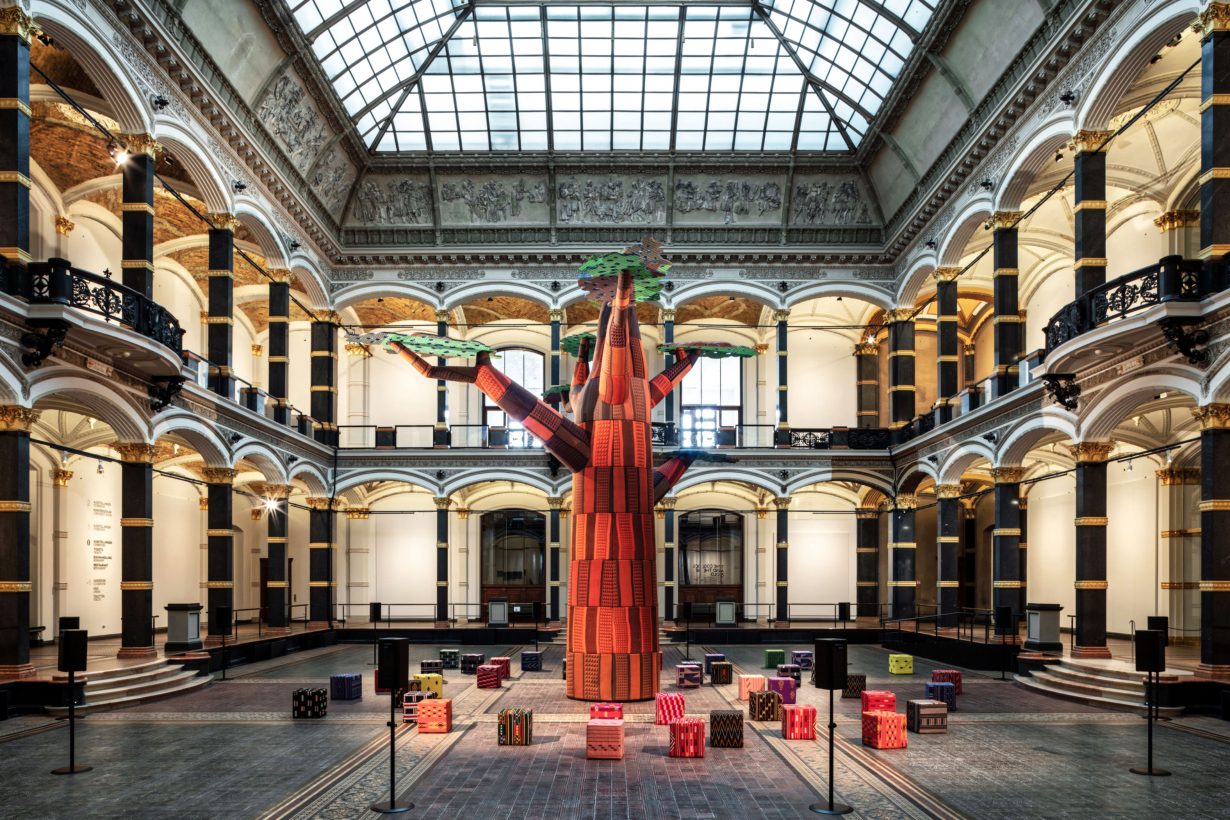 Emeka Ogboh, Ámà- The Gathering Place, 2021, Installation Shot, Gropius Bau, Berlin. Photo: Luca Girardini. Courtesy Emeka Ogboh