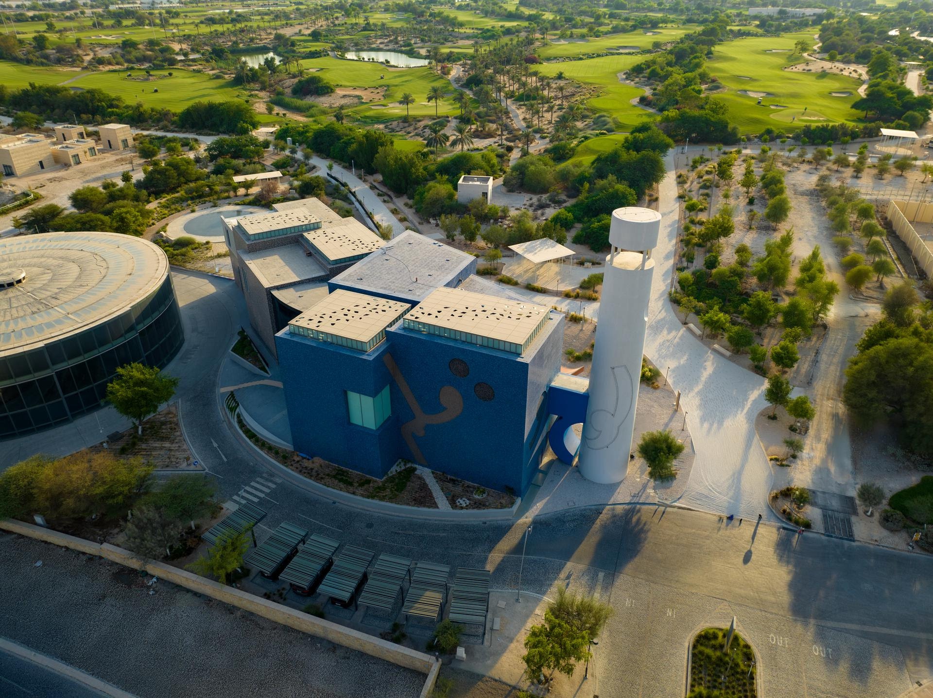 The M.F. Husain Museum seen from above
