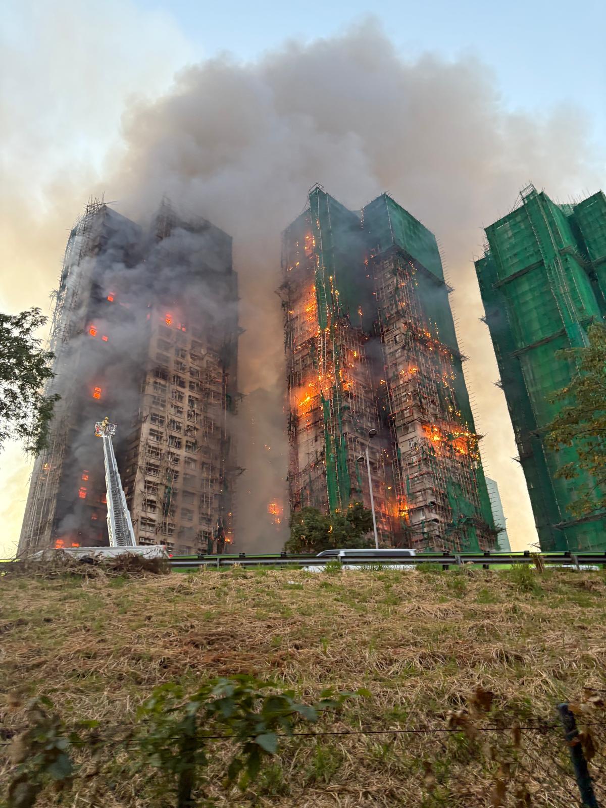 Building blocks in blazing fire