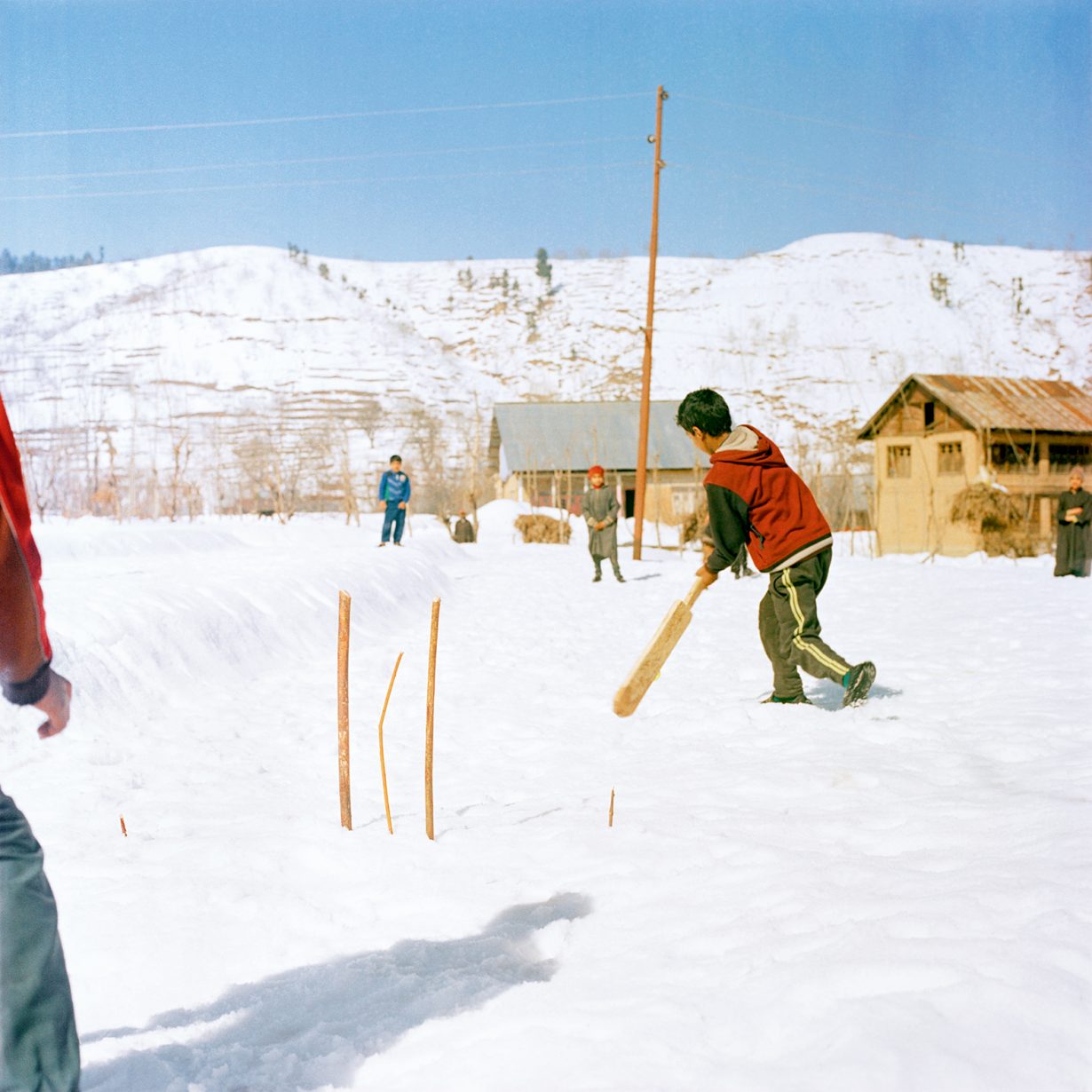 Children playing in the snow